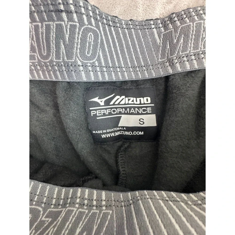 Mizuno Performance Mens Small Black Fleece Lined Tapered Jogger Sweatpants NWT
